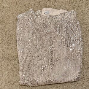 LOFT Sparkling Sequin Trousers